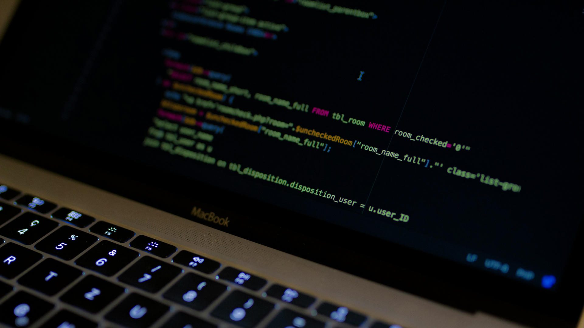 image of javascript on a laptop.