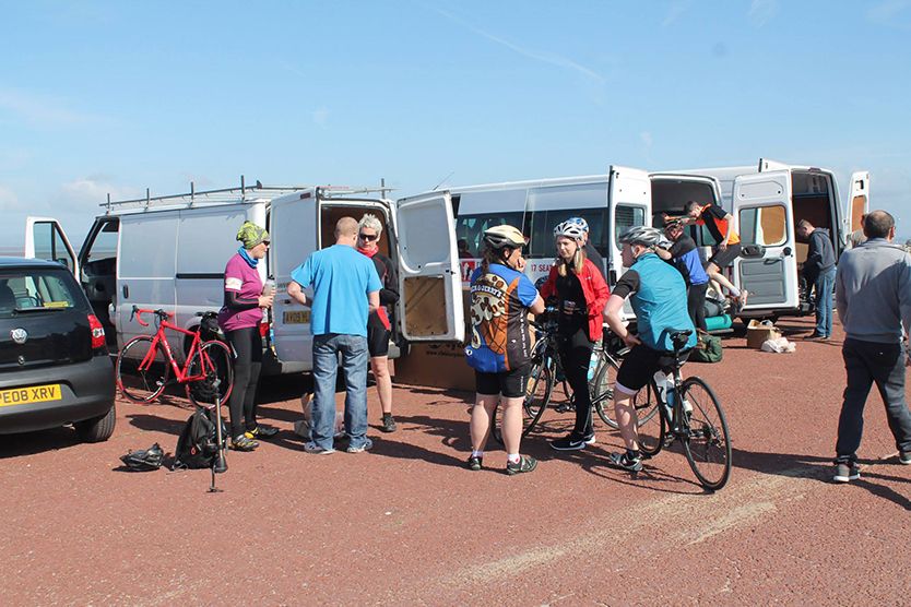 Photograph of Group of Cyclists