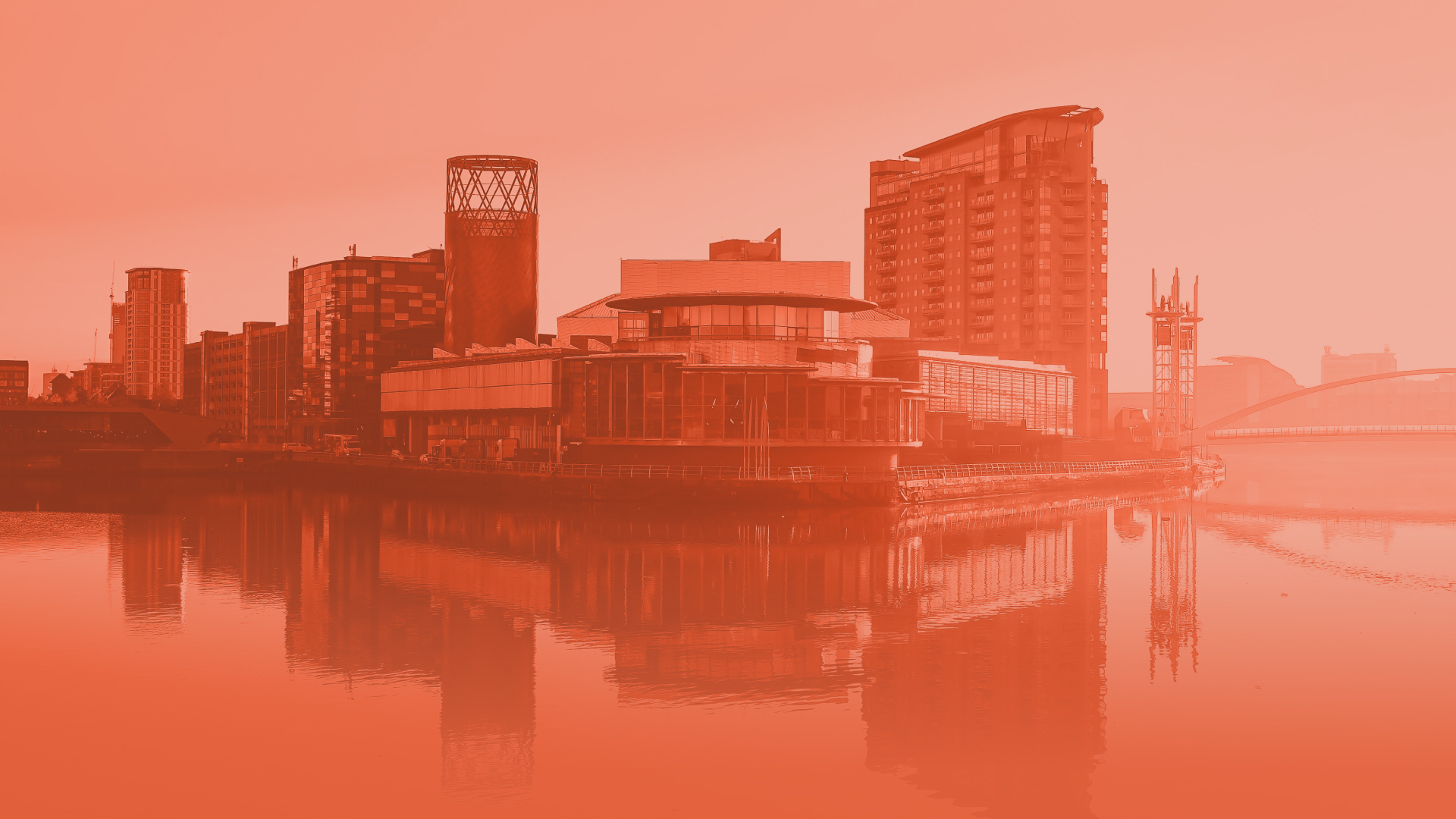 Photograph of MediaCityUK over the river