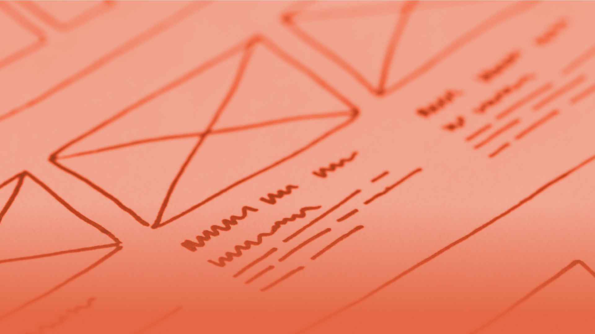 Abstract image of hand drawn rectangle and text.