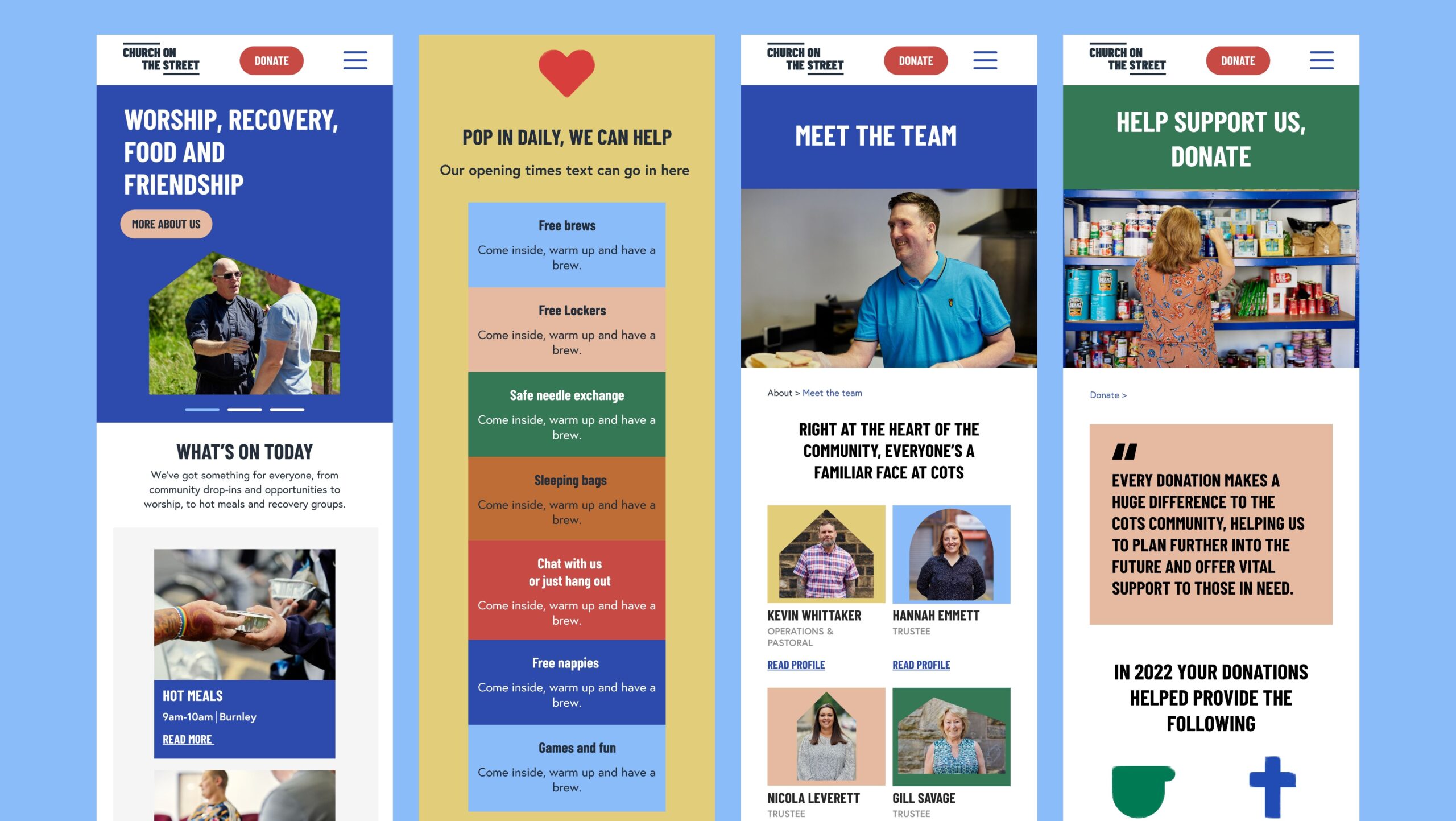 An image of some of the website designs.