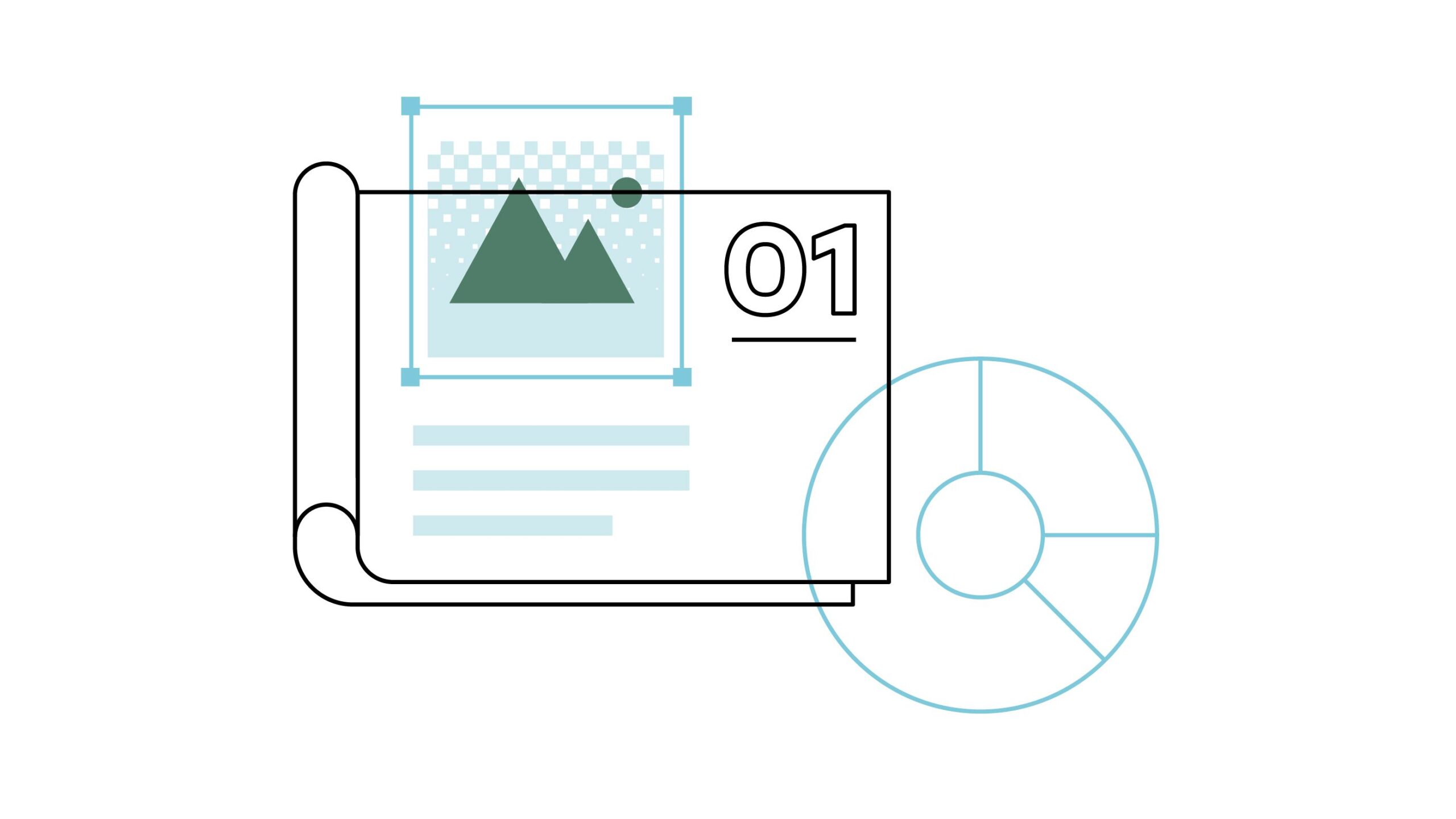 A graphic of a document.