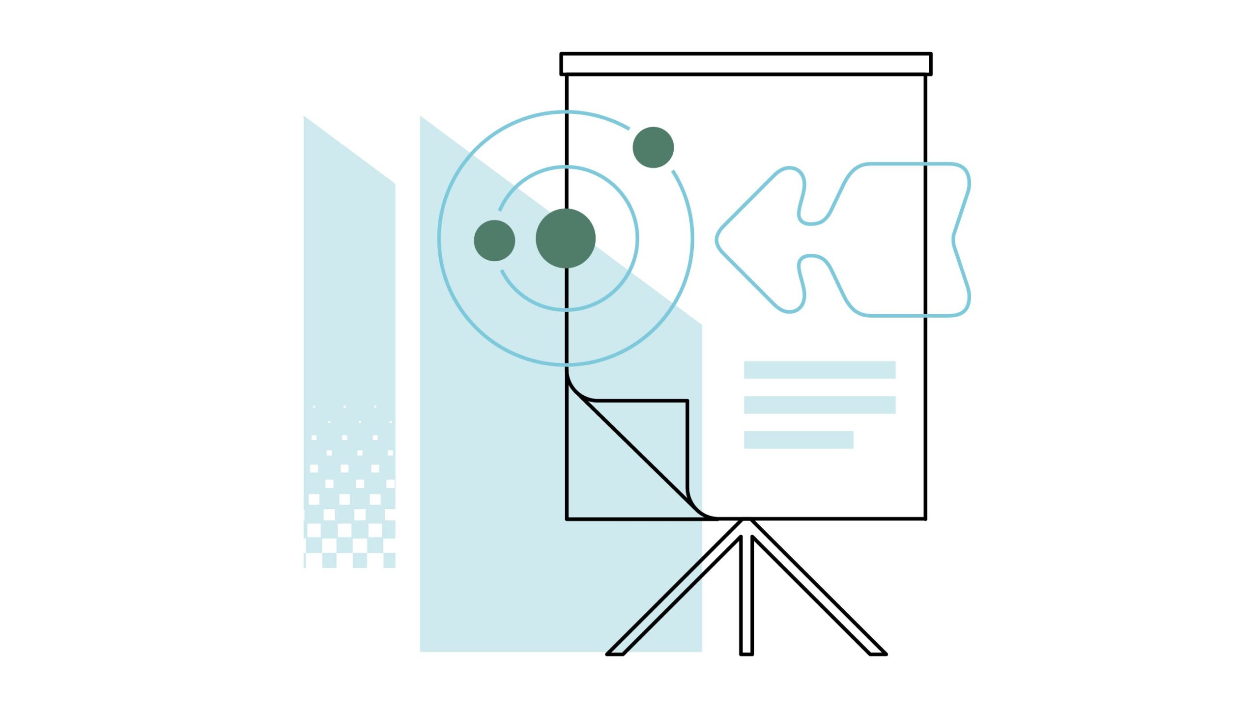 A graphic of a flipchart.