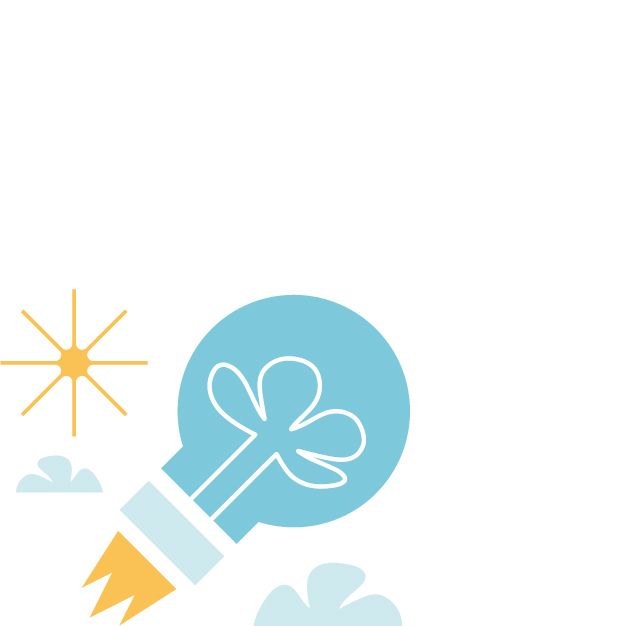 A graphic of a lightbulb