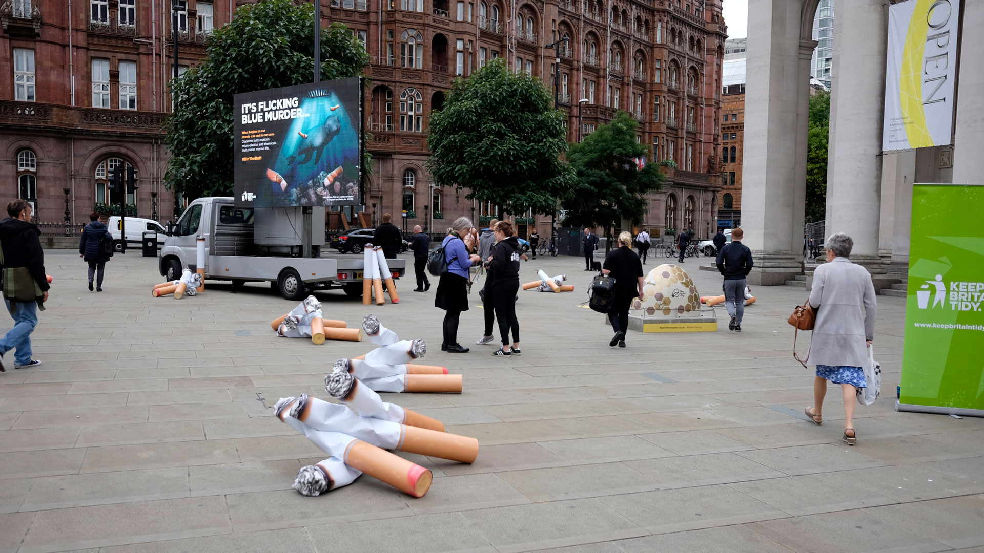 Keep Britain Tidy Flicking Blue Murder Manchester Event