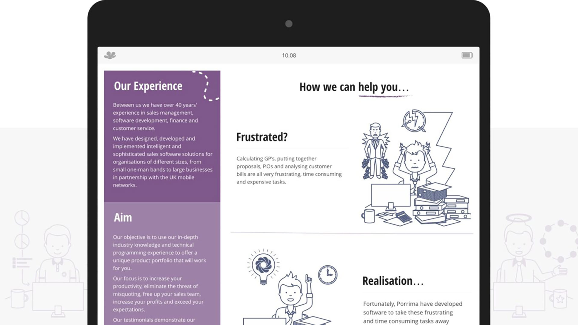 Porrima website inner page