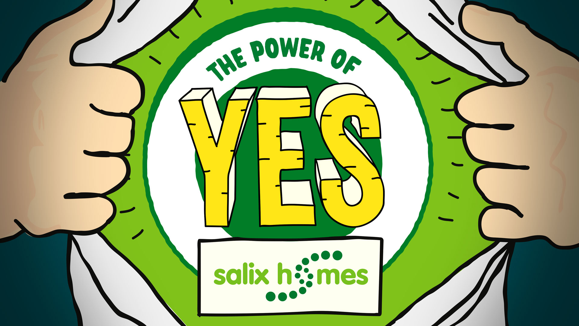 Salix Homes The Power of Yes campaign tshirt.