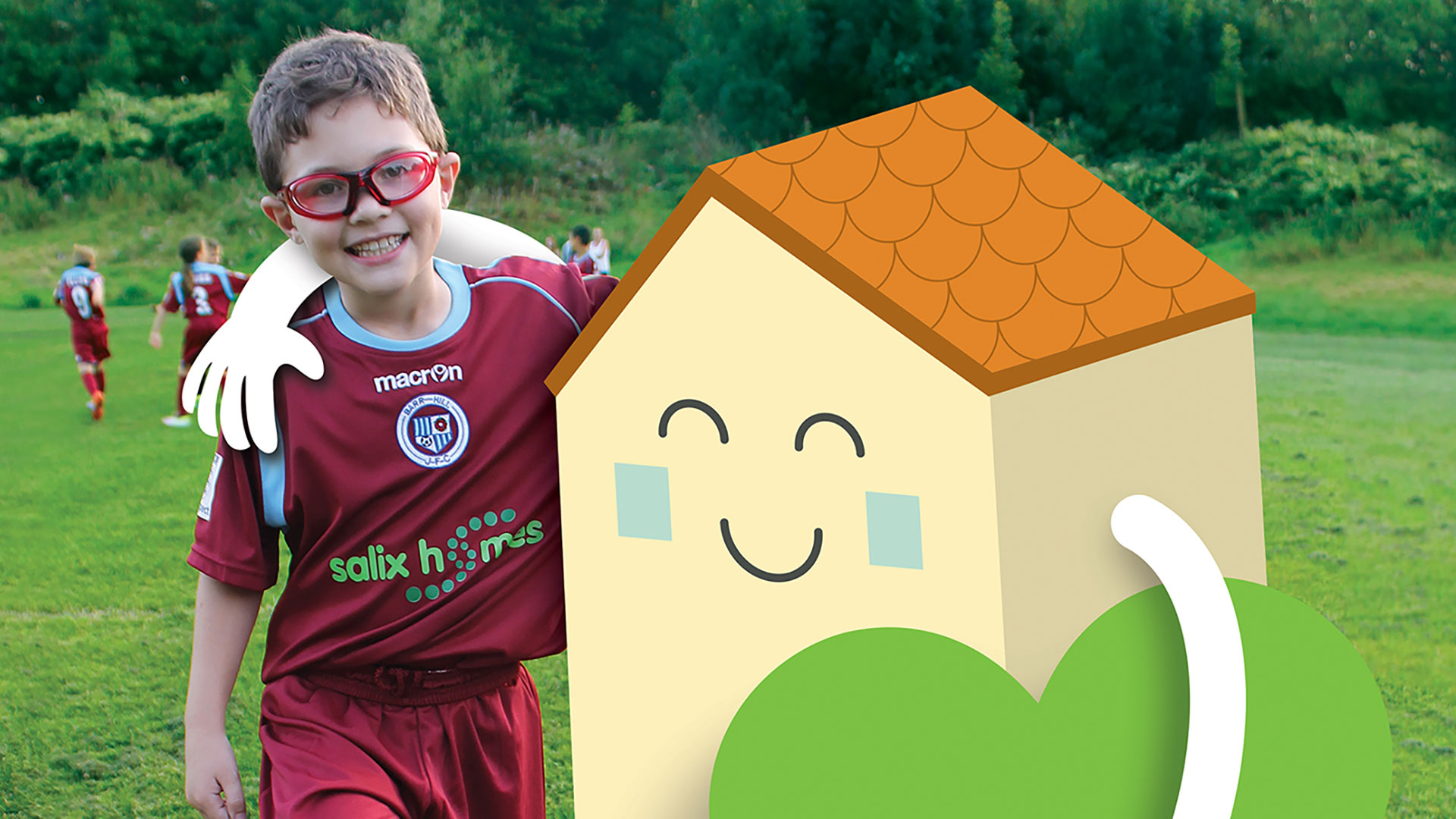 Salix Homes Love Your Neighbourhood campaign boy with house