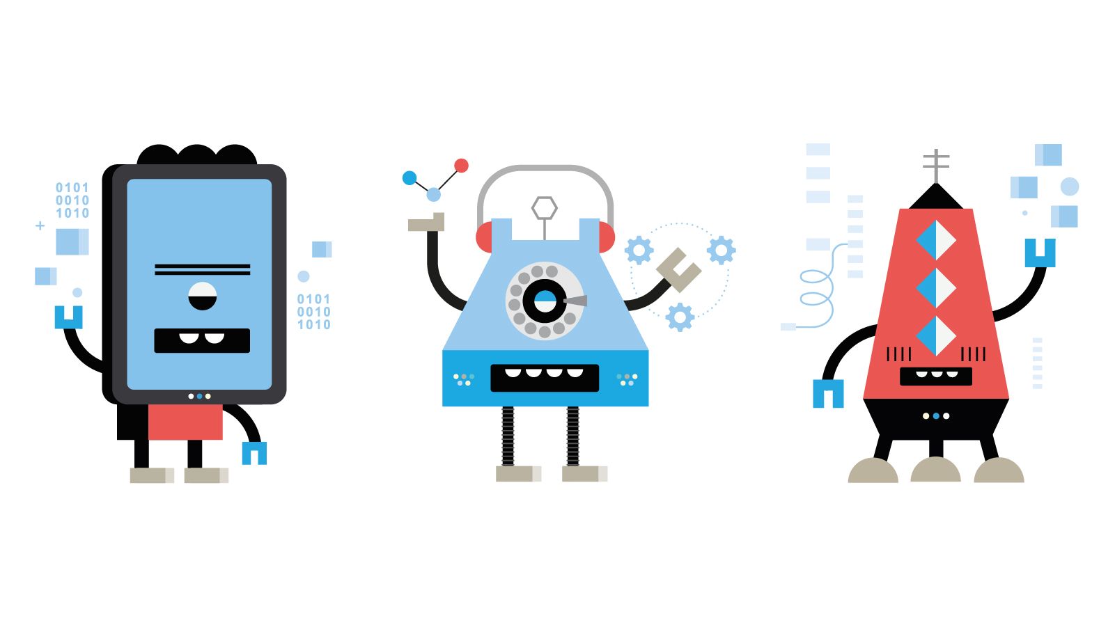 A selection of TeraHost characters.