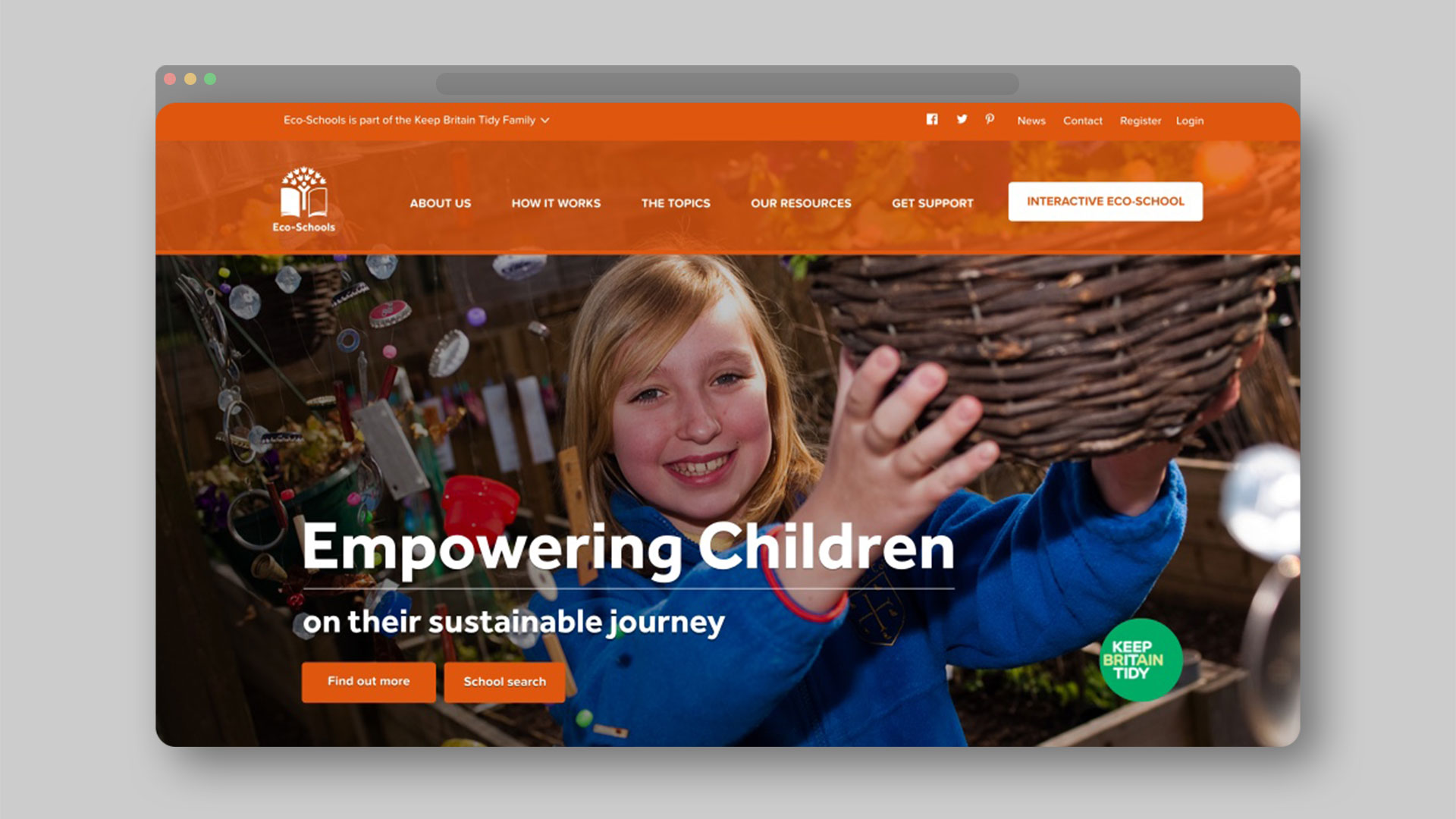 Eco-Schools website homepage