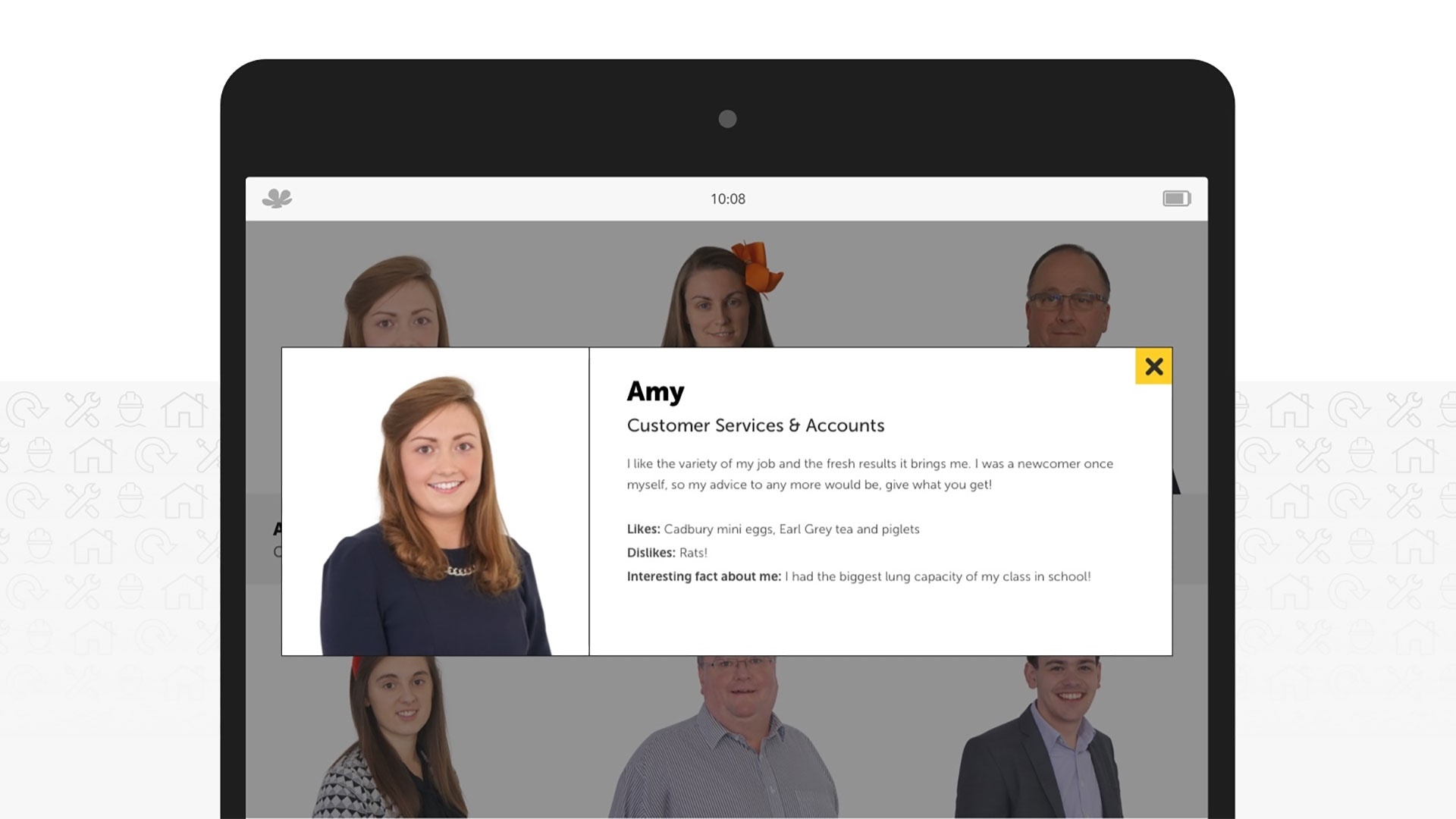 Interfix website team page