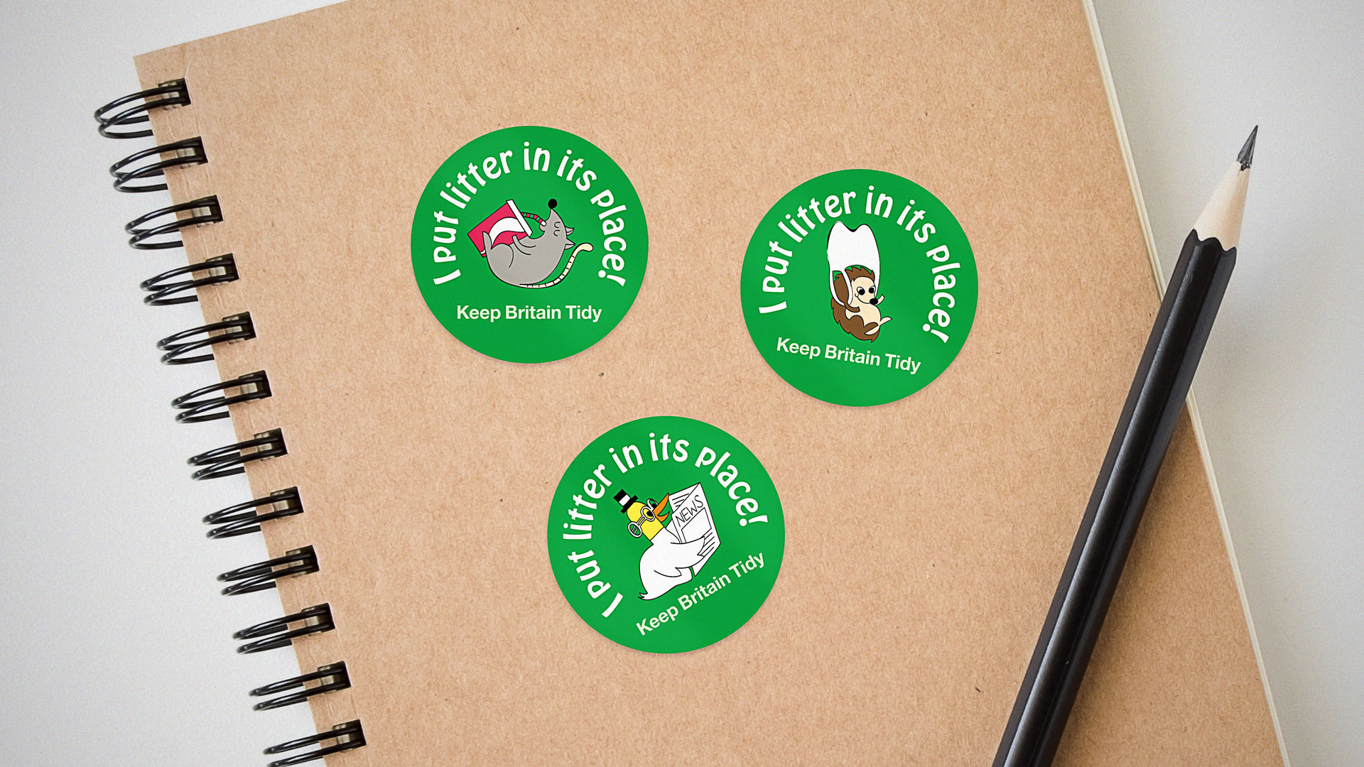 Keep Britain Tidy school pack stickers