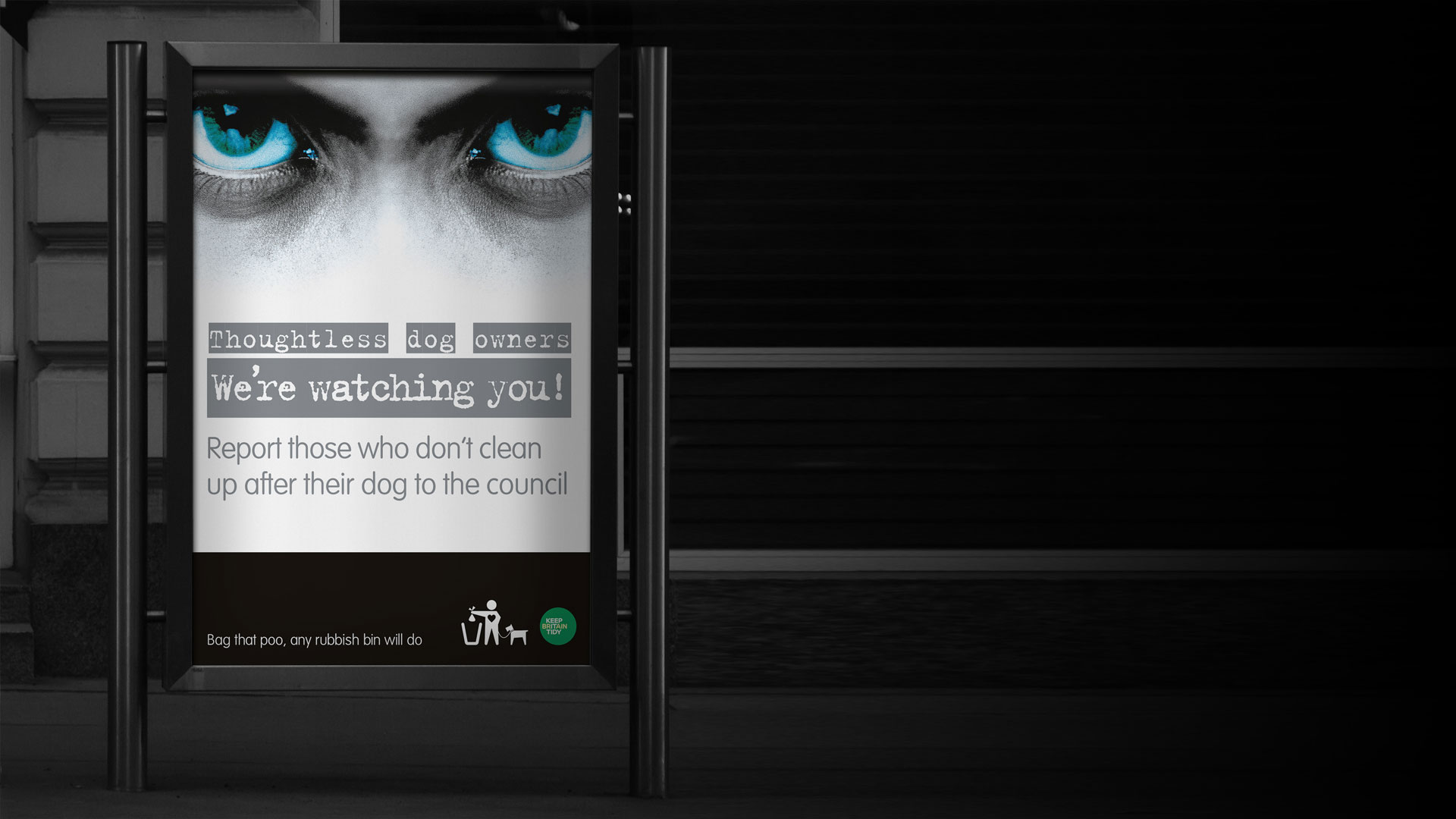 Keep Britain Tidy We're Watching You Adshel