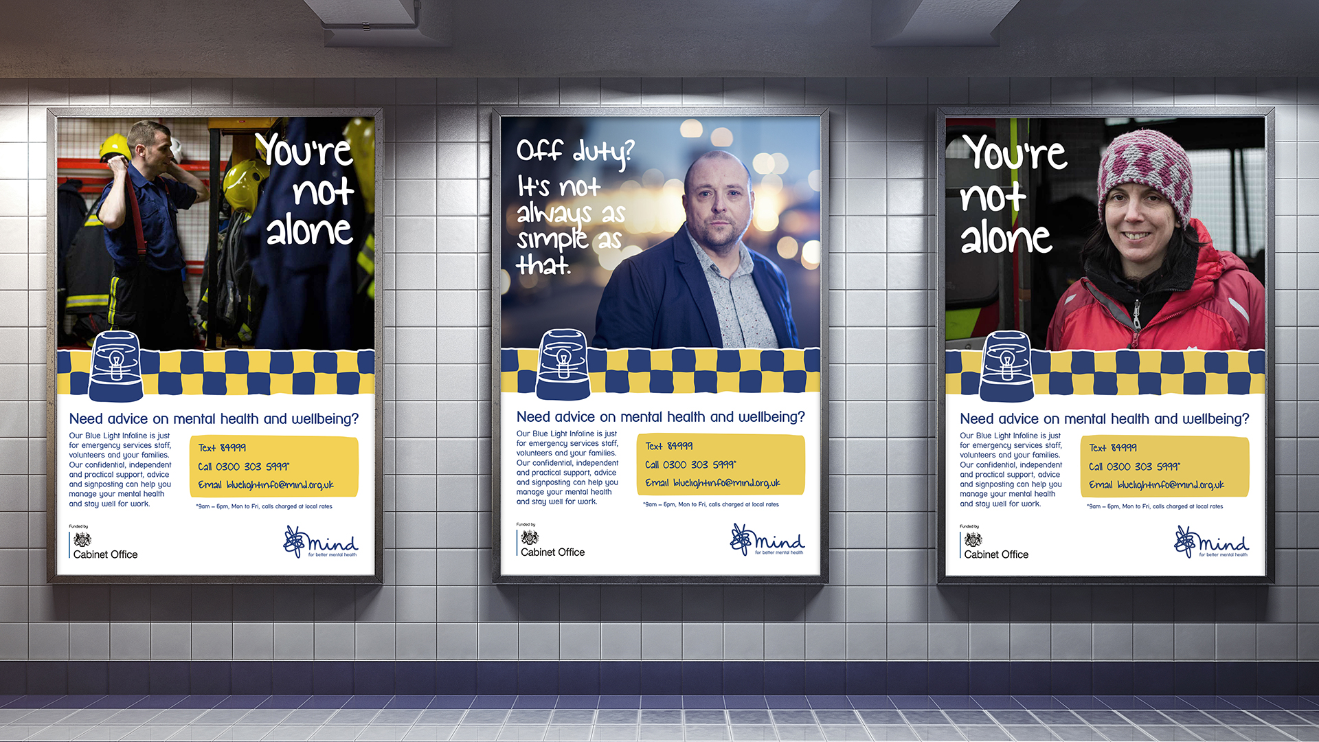 Mind Blue Light campaign Adshels