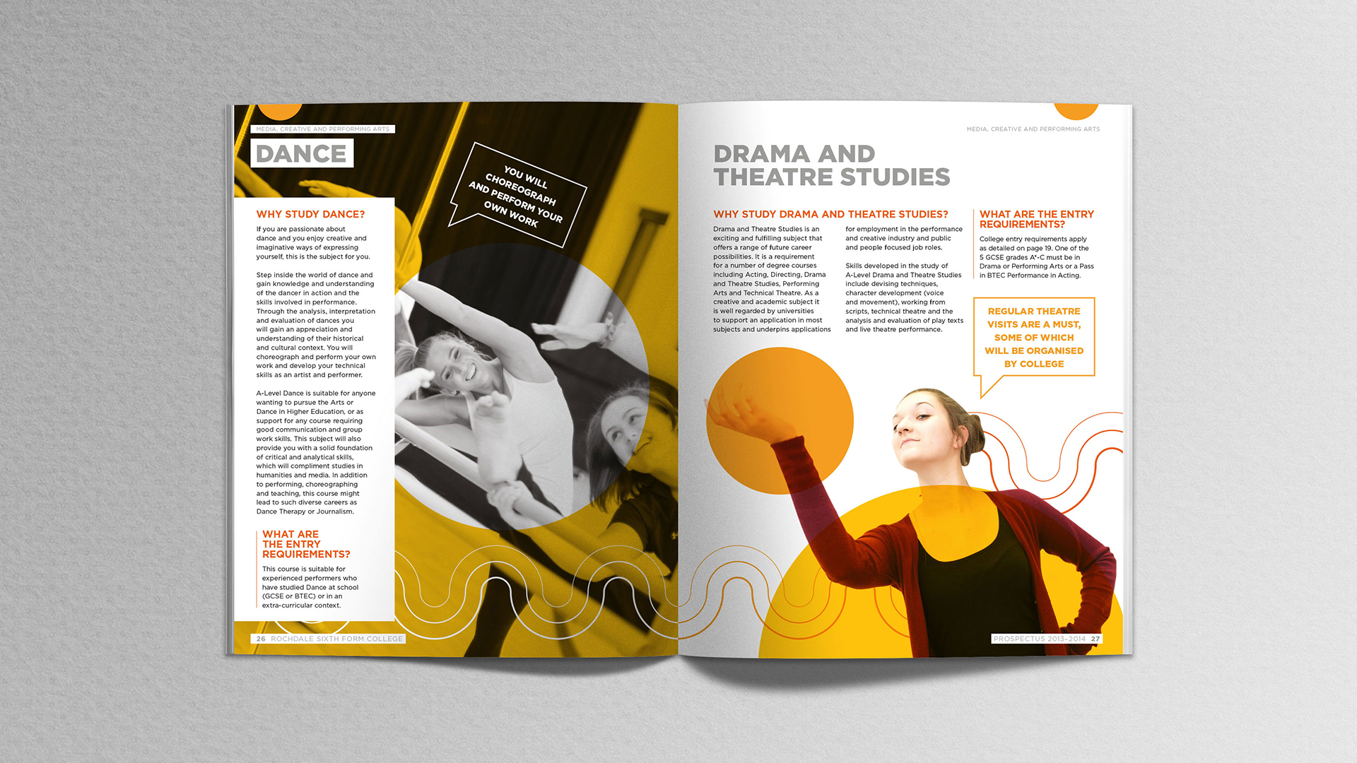 Rochdale Sixth Form College brand image drama