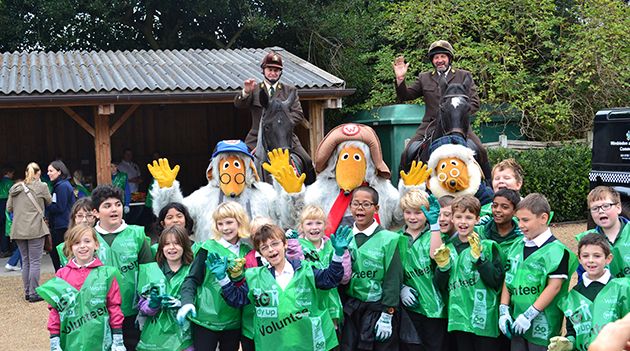 Photograph of Children Posing with The Wombles