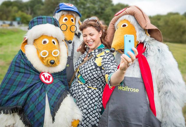 Photograph of Kirstie Allsopp Posing with The Wombles