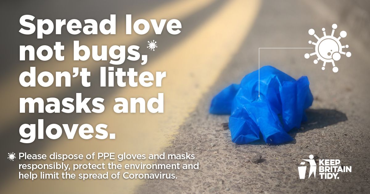 Spread love, not bugs covid-19 litter campaign creative
