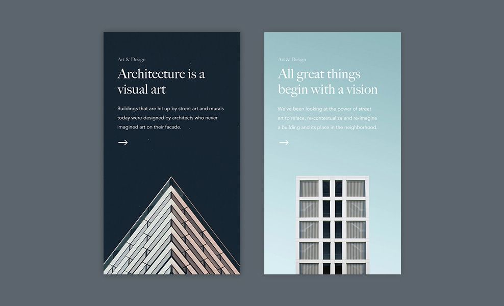 Image of two card designs