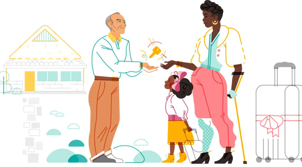 Illustration of DEI Airbnb image