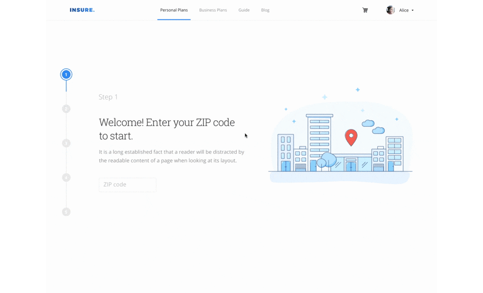 Insurance Website Screenshot