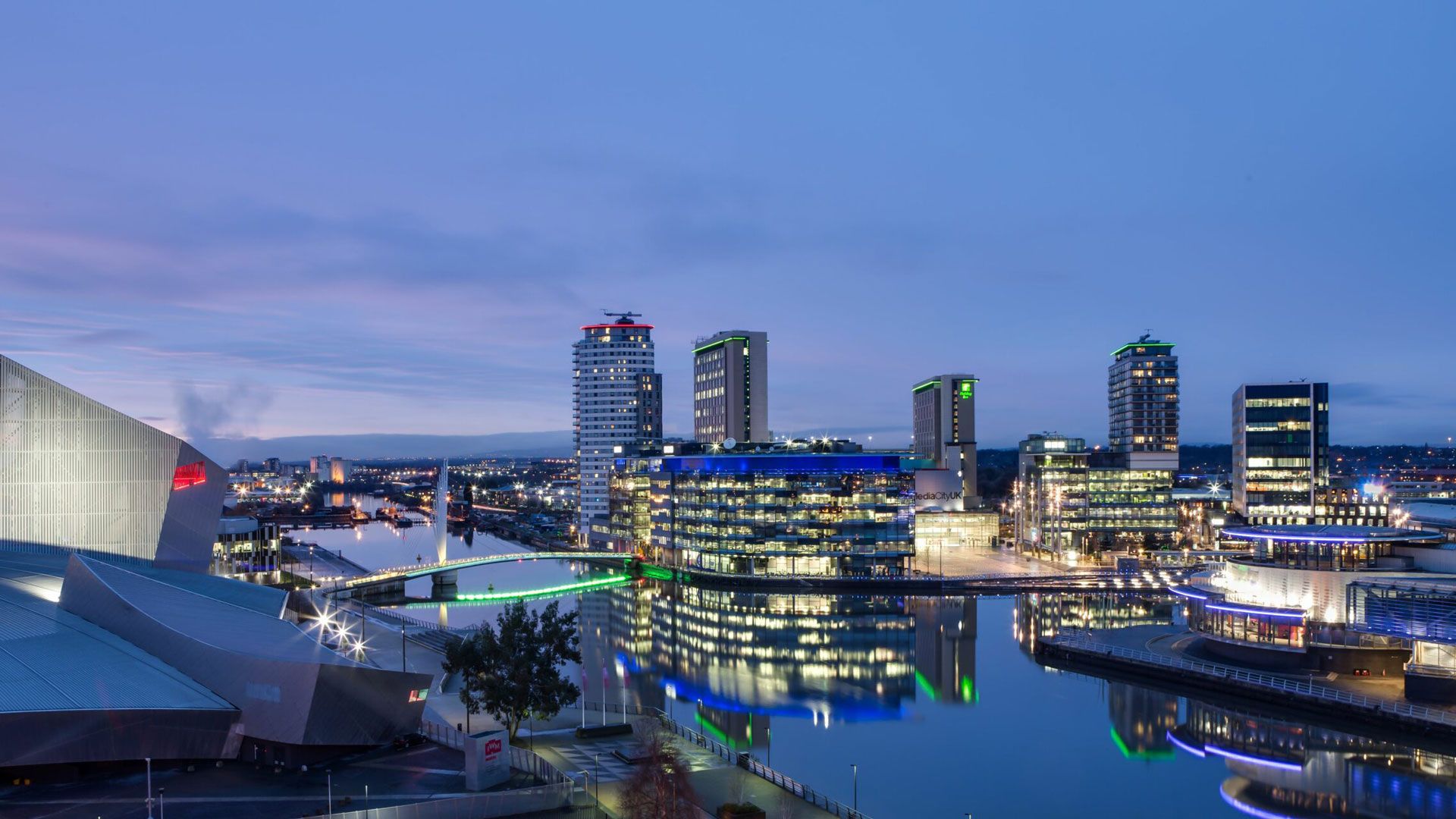 MediaCity at dusk