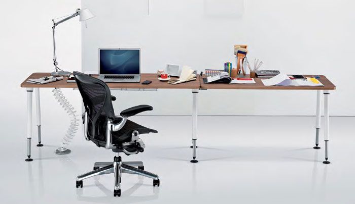 Photograph of Herman Miller Desk and Chair Setup