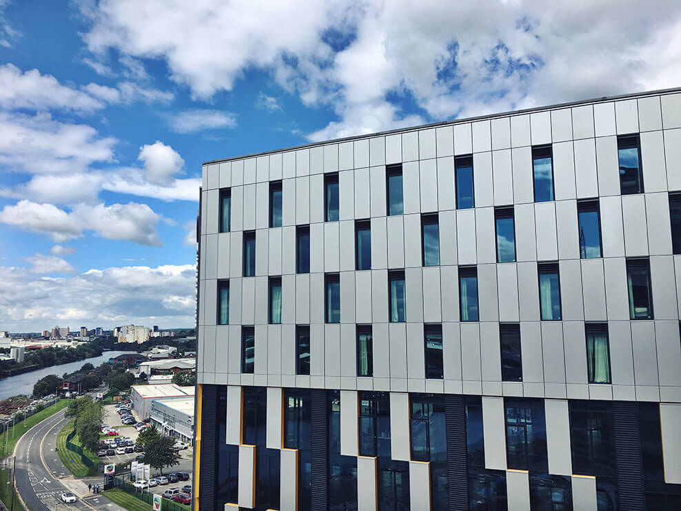 Photograph of the Tomorrow building in MediaCity