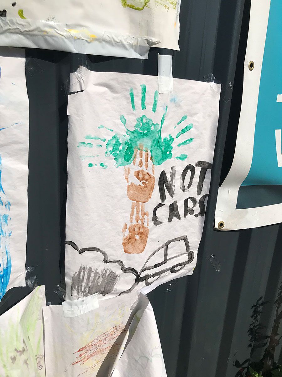 Photograph of climate protester sign