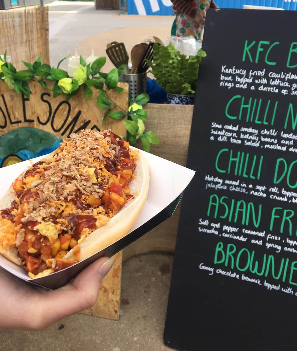 Photo of vegan hotdog