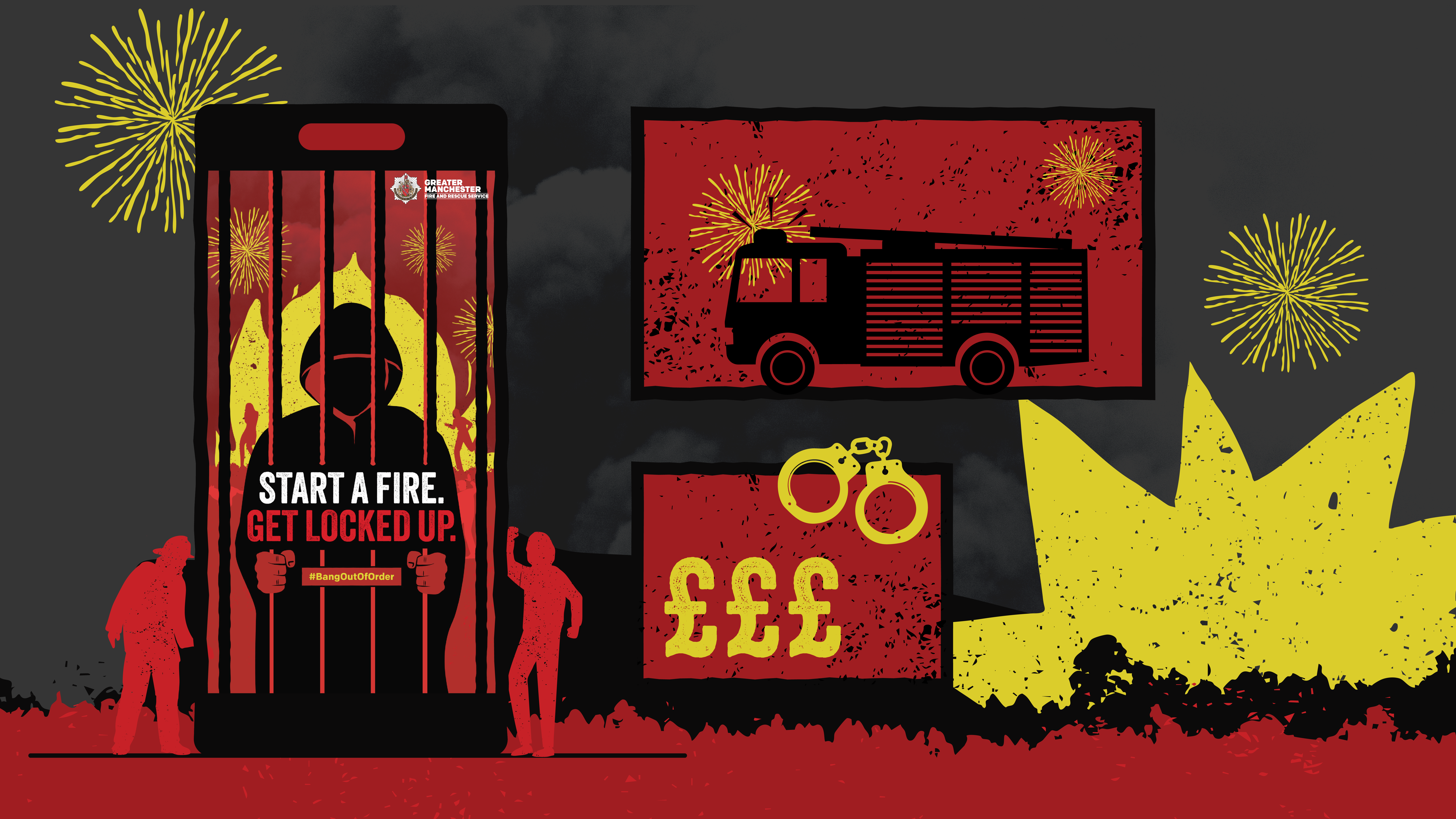 Various illustrated elements from the campaign.