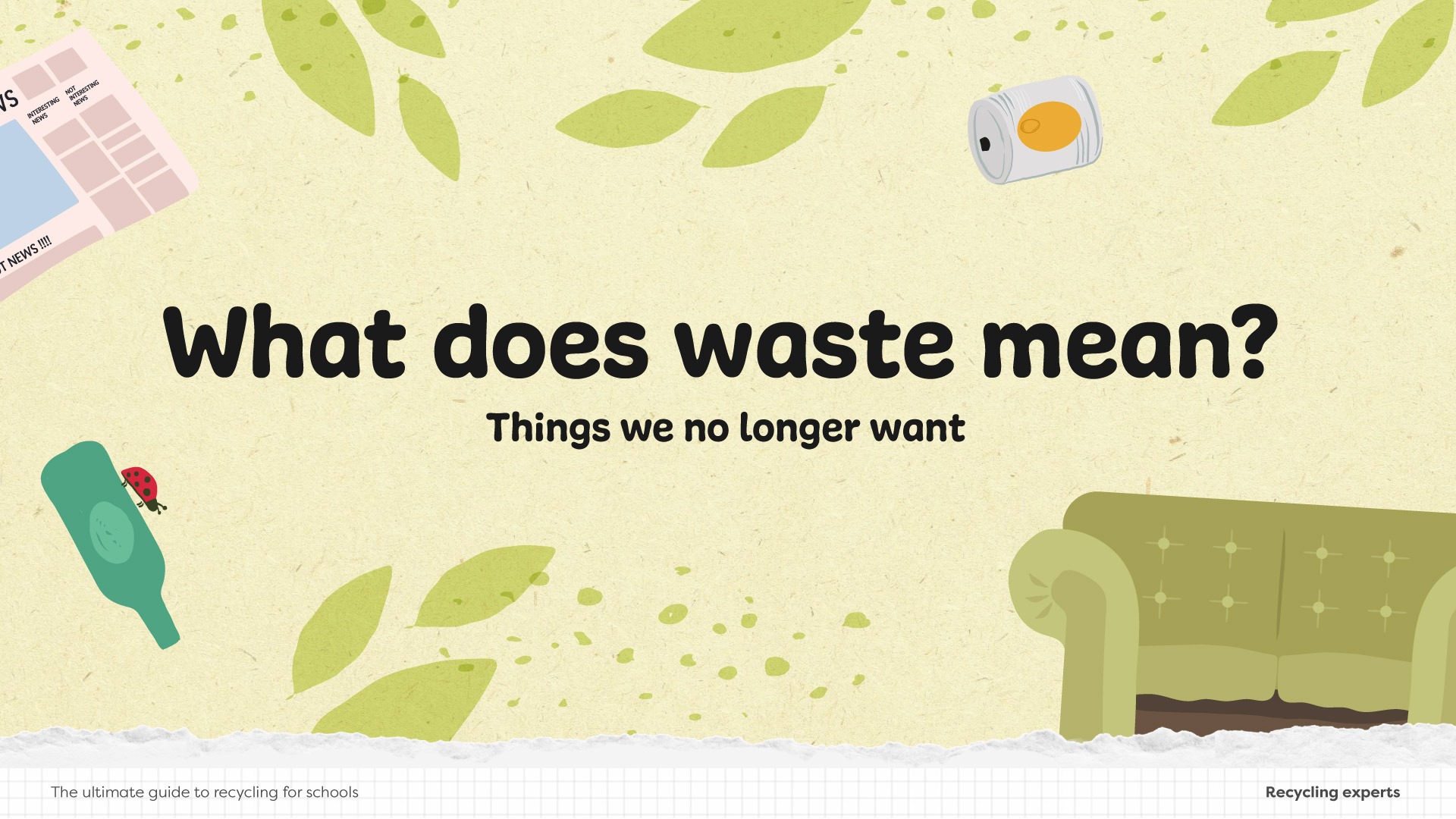 infographic slide about recycling.