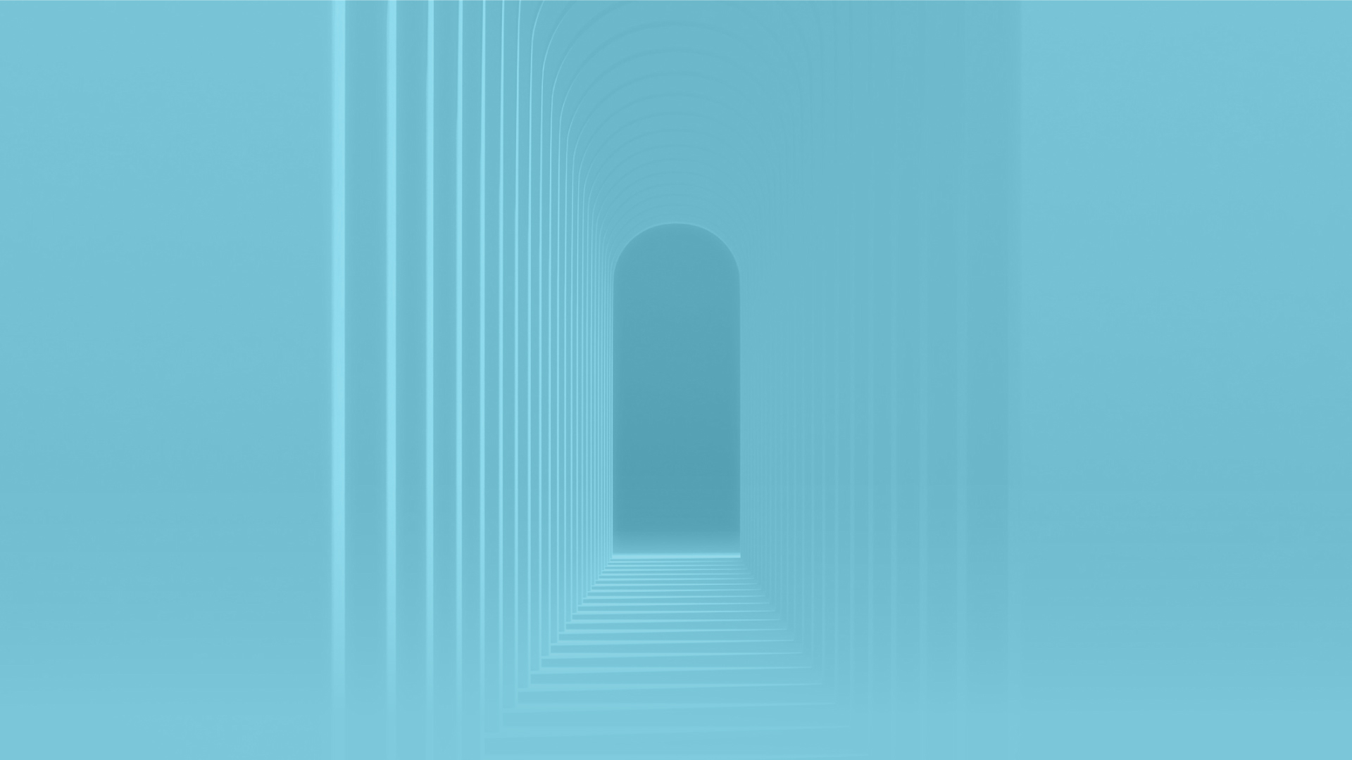 Abstract blue image of a doorway.